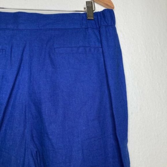 Jaclyn Smith Mens Linen Blend Blue Shorts Sealed pockets Size Large - Picture 4 of 9